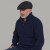 77B2-L006J Hanna Hats Harris Scottish Tweed Cap Classic Black and Charcoal Herringbone Keilys.com