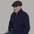 77B2-L006J Hanna Hats Vintage Harris Tweed Cap in Black & Charcoal Herringbone Color Keilys.com