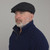 77B2-L006J Hanna Hats Vintage Harris Tweed Cap in Black & Charcoal Herringbone Color Keilys.com