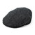 77B2-L006J Hanna Hats Vintage Harris Tweed Cap in Black & Charcoal Herringbone Color Keilys.com