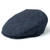 77B2-L002N Hanna Hats Vintage Harris Tweed Cap in Classic Blue & Black Herringbone Color Keilys.com