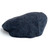 77B2-L002N Hanna Hats Vintage Harris Tweed Cap in Classic Blue & Black Herringbone Color Keilys.com