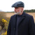 95B2-D8/1 Hanna Hats Irish Tweed Eight Piece Cap Navy & Aqua Salt & Pepper Keilys.com