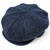 95B2-516A Hanna Hats Irish Tweed Eight Piece Cap Teal & Navy Herringbone Keilys.com
