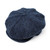 95B2-L002N Hanna Hats Herringbone Harris Scottish Tweed Cap in Classic Blue & Black Herringbone Color Keilys.com