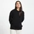 A823167 Aran Traditional Women's 100% Merino Inisheer Sweater Black Color Front View Keilys.com