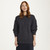 A823070 Aran Traditional Women's 100% Merino Inisheer Sweater Charcoal Color Front View Keilys.com