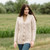 ML163-109 Women's Aran Shawl Collar Cardigan Parsnip Lifestyle Keilys.com