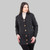 ML163-101 Women's Aran Shawl Collar Cardigan Charcoal Color Studio Keilys.com