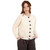 ML152-100 Women's Irish Cable Cardigan Natural White Front View Keilys.com