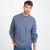 A823203 Aran Traditional 100% Merino Mens Cable Knit Inisheer Sweater Denim Blue Color Keilys.com