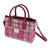 GA-LB1228-COL138 Harris Tweed 'Brora' Small Tote Bag by Glen Appin in Vibrant Pink Buchanan Color Keilys.com