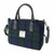 GA-LB1228-COL060 Harris Tweed 'Brora' Small Tote Bag by Glen Appin in Black Watch Color Keilys.com