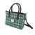 GA-LB1228-COL121 Harris Tweed 'Brora' Small Tote Bag by Glen Appin in Duck Egg and Cream Check Color Keilys.com