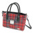 GA-LB1228-COL158-Red Grey Harris Tweed 'Brora' Small Tote Bag by Glen Appin  Keilys.com