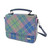 GA-LB1214-COL135 Harris Tweed 'Thurso' Square Bag by Glen Appin Soft Blue and Pink Tartan Keilys.com
