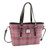 GA-LB1028-COL103 Harris Tweed 'Spey' Tote Bag by Glen Appin in Pink Check Color Keilys.com