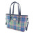 GA-LB1028-COL135 Harris Tweed 'Spey' Tote Bag by Glen Appin in Soft Blue and Pink Tartan Color Keilys.com