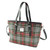 GA-LB1028-COL096 Harris Tweed Spey Tote Bag by Glen Appin Black & Red Tartan Keilys.com