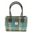 GA-LB1003-COL122 Harris Tweed 'Cassley' Classic Handbag by Glen Appin Turquoise Tartan Color Keilys.com