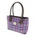 GA-LB1003-COL146-Purple & Mint Harris Tweed 'Cassley' Classic Handbag by Glen Appin Keilys.com