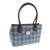 Harris Tweed 'Cassley' Classic Handbag by Glen Appin Blue/Purple Check on Grey Keilys.com