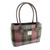 GA-LB1003-COL137 Harris Tweed 'Cassley' Classic Handbag by Glen Appin Muted Green & Purple Tartan Keilys.com