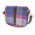 GA-LB1000-COL047 Harris Tweed 'Beauly' Shoulder Bag by Glen Appin in Purple/Pink Tartan Color Keilys.com
