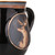 Scottish Stag Stoneware Mug Black Side view Keilys.com