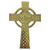 Exclusively Irish Brass Claddagh Cross - Trinity Knot and Claddagh Center Brass Keilys.com