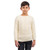 MK100-100 Cable Knit Children's Aran Sweater Natural White 100% Merino wool Keilys.com