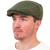 HOF-DUBFC-Green-Ref-6400-06 Donegal Tweed Dubliner Flat Cap Green Color Front View Keilys.com