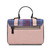 ISL-8311PNKBLUTTL00 Harris Tweed Mini Satchel for Women Pink Blue Tartan  Back Side Keilys.com