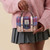 ISL-8311PNKBLUTTL00 Harris Tweed Mini Satchel for Women Pink Blue Tartan Lifestyle Keilys.com