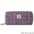 ISL-9630VIOMDTL00 Ladies Harris Tweed Long Wallet Violet Mini Dogtooth Keilys.com