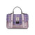 ISL-8312PURTTL00 Ladies' Harris Tweed Satchel Traditional Designs Purple Tartan Front view Keilys.com