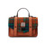 ISL-8312ORANBLUTTL00 Ladies' Harris Tweed Satchel Traditional Designs Orange and Blue Tartan Front view Keilys.com