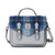 ISL-2712BLUTTL00 Harris Tweed Medium Calton Satchel Blue Tartan Front Side Keilys.com