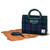 ISL-8314GRNTTL00 Harris Tweed Vegan Leather Mini Tote Bag Black Watch Front View Keilys.com