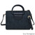 ISL-8314NAVHBL00 Harris Tweed Vegan Leather Mini Tote Bag Navy Herringbone Keilys.com