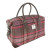 GA-LB1006-COL144-Burgundy & Pink Harris Tweed Overnight Bag with Tartan Design Keilys.com