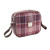 GA-LB1210-COL154-Pink Burgundy Harris Tweed Mini Bag with Tartan Design Keilys.com