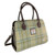 GA-LB1227-COL132 Harris Tweed Mini Tote with Tartan Design Beige Stewart Keilys.com