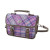 GA-LB1230-COL146-Purple & Mint Ladies Harris Tweed Mini Satchel Tartan Design  Keilys.com