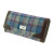 GA-LB2000-COL098-Grey with Blue & Purple Harris Tweed Long Zip Wallet with Tartan Design  Keilys.com