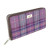 GA-LB2100-COL146-Purple & Mint Ladies Harris Tweed Long Wallet Tartan Design Keilys.com