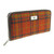 GA-LB2100-COL108 Ladies Harris Tweed Long Wallet Tartan Design Deep Orange Check Keilys.com