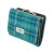 GA-LB2113-COL145-Teal Blue Ladies Harris Tweed Mini Wallet with Tartan Design  Keilys.com