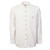 LV-CGFS-FL40  Men's Irish Grandfather Style Shirt with Mandarin Collar Blue Pin-Stripe on Ecru Ground Front view Keilys.com