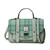 ISL-8333MINTTL00 Handcrafted Harris Tweed Large Satchel Mint Tartan Color Keilys.com